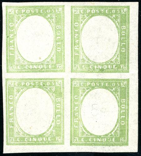 1863 - 5 cent. verde chiaro ... 