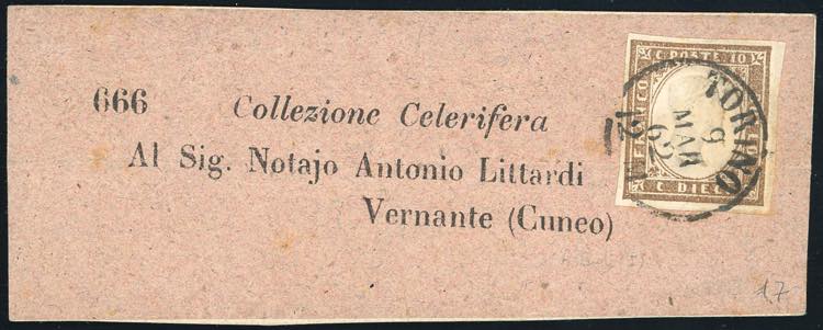1862 - 10 cent. bruno cioccolato ... 