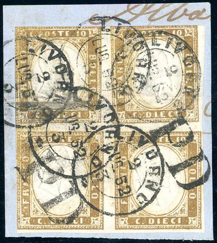 1862 - 10 cent. bistro oliva ... 