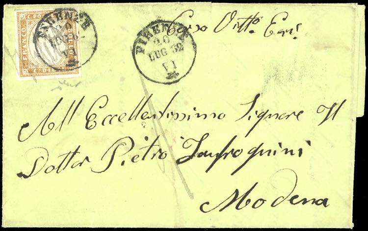 1862 - 10 cent. bistro oliva ... 