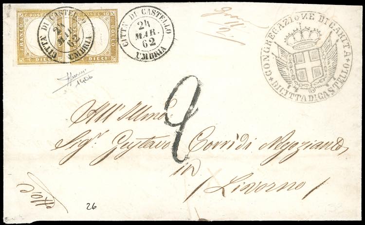 1862 - 10 cent. oliva chiaro ... 