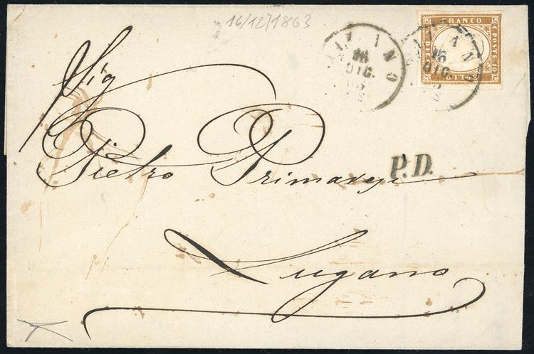 1863 - 10 cent. bistro (14E), ... 