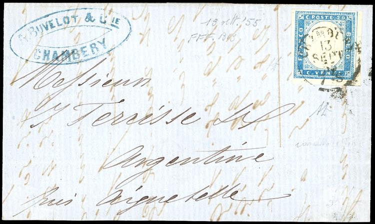 1855 - 20 cent. cobalto (15), ... 