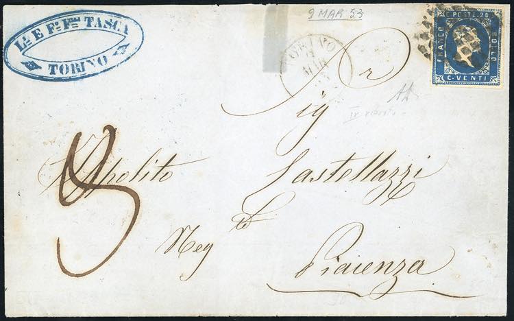 SARDEGNA-PARMA 1853 - 20 cent. ... 