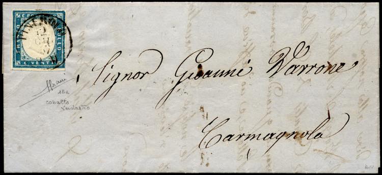 1857 - 20 cent. cobalto verdastro ... 