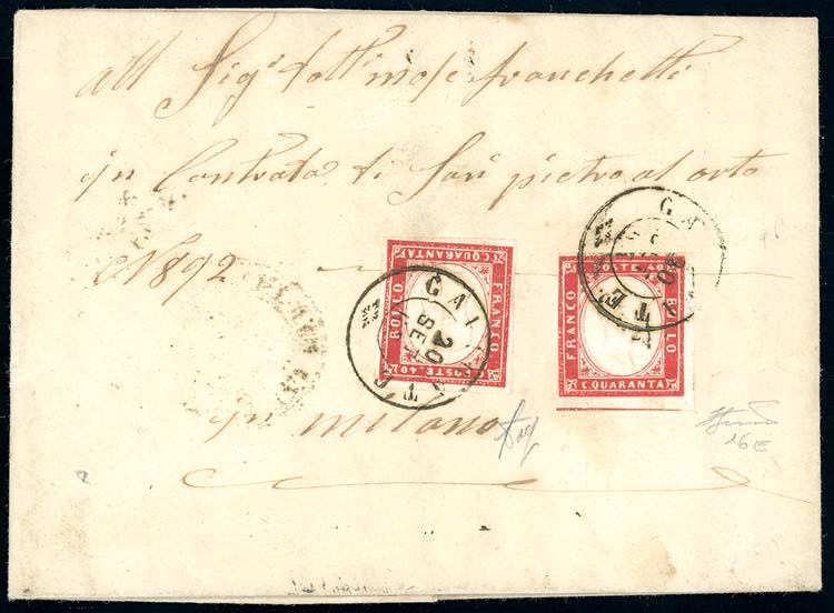 1863 - 40 cent. rosa carminio ... 