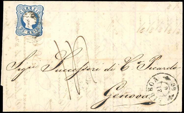 SARDEGNA-PORTOGALLO 1856 - 25 r. ... 