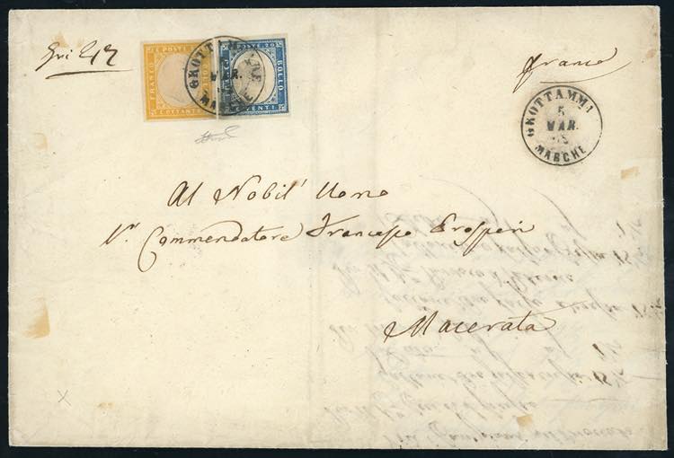 1862 - 80 cent. arancio carico, 20 ... 