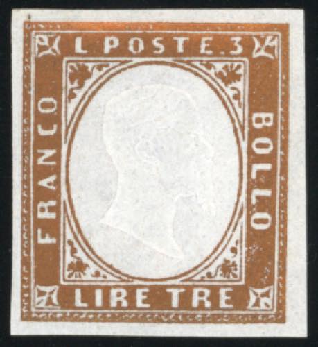 1861 - 3 lire rame vivo (18A), ... 
