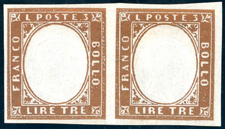 1861 - 3 lire rame vivo (18A), ... 