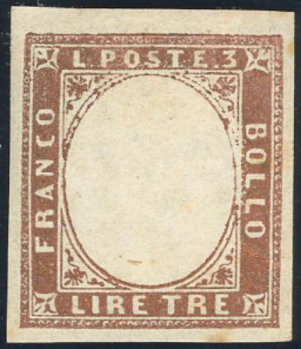 1861 - 3 lire rame vivo (18A), ... 