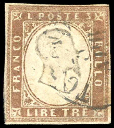 1861 - 3 lire rame vivo (18A), ... 