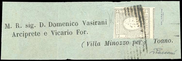 1861 - 1 cent. grigio nero (19), ... 