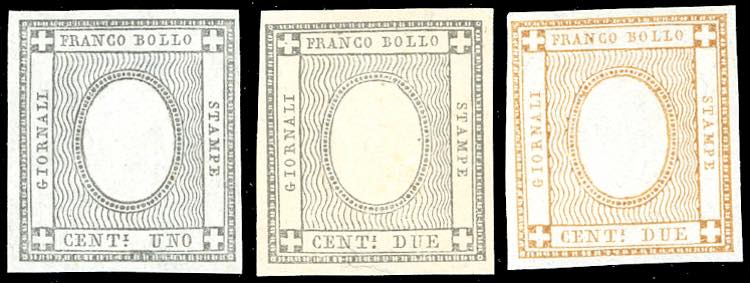 1861/62 - 1 cent. grigio nero, 2 ... 