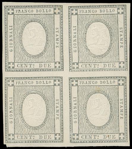 1861 - 2 cent. grigio nero (20), ... 