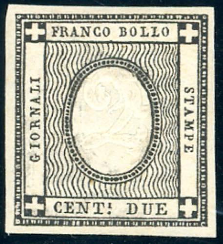 1861 - 2 cent. nero intenso (20e), ... 