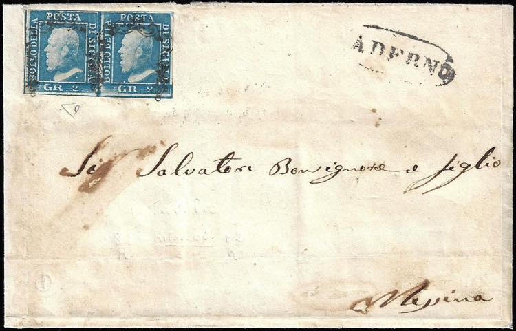 1859 - 2 grana azzurro, I tavola, ... 