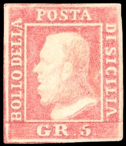 1859 - 5 grana rosa carminio, I ... 