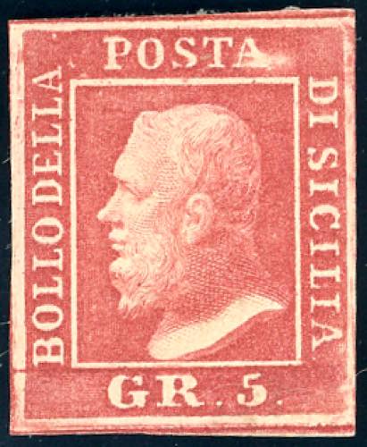 1859 - 5 grana rosa carminio, I ... 