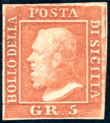 1859 - 5 grana vermiglio chiaro, I ... 