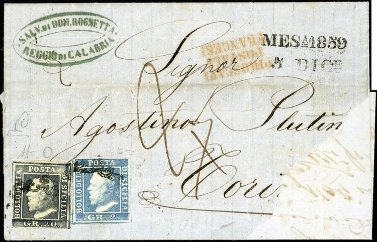 1859 - 20 grana grigio ardesia, 2 ... 