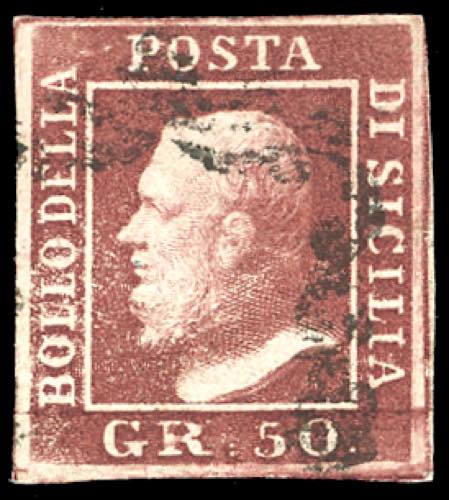 1859 - 50 grana lacca bruno (14), ... 