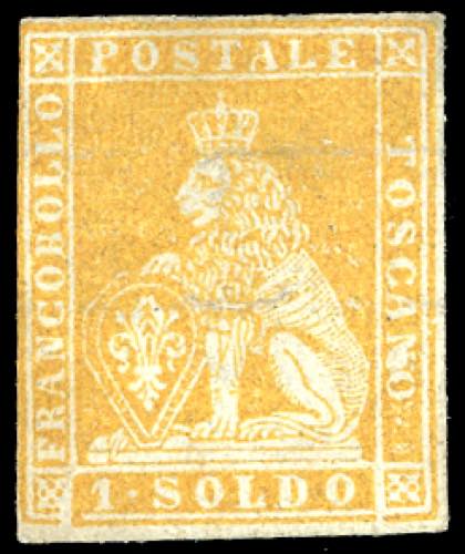 1851 - 1 soldo ocra su grigio (2), ... 