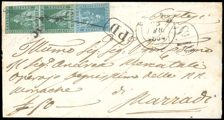 1854 - 4 crazie, coppia, 2 crazie ... 