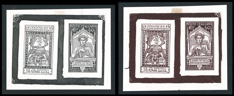 1921 - 25 e 40 cent. Dante ... 