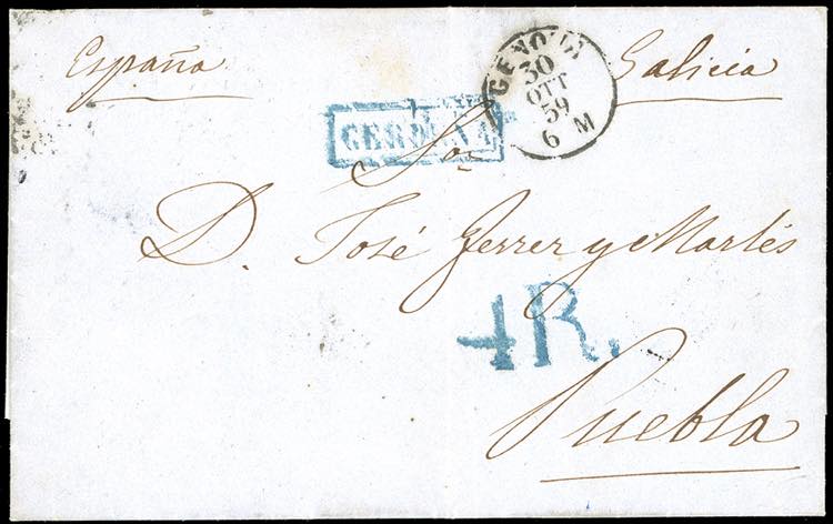 SARDEGNA-SPAGNA 1859 - Lettera non ... 
