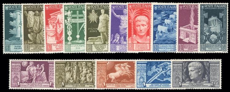 1937 - Augusto (416/425+A), gomma ... 