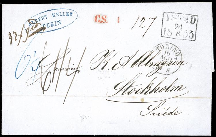 SARDEGNA-SVEZIA 1855 - Lettera non ... 