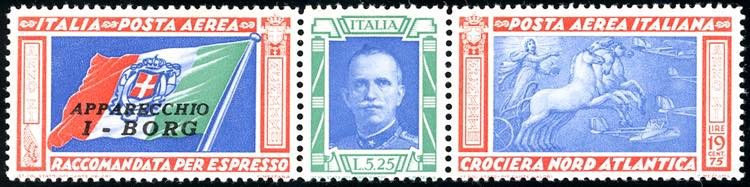 1933 - 5,25 + 19,75 lire Trittico ... 