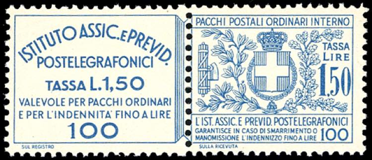1936 - 1,50 lire Assicurazioni ... 