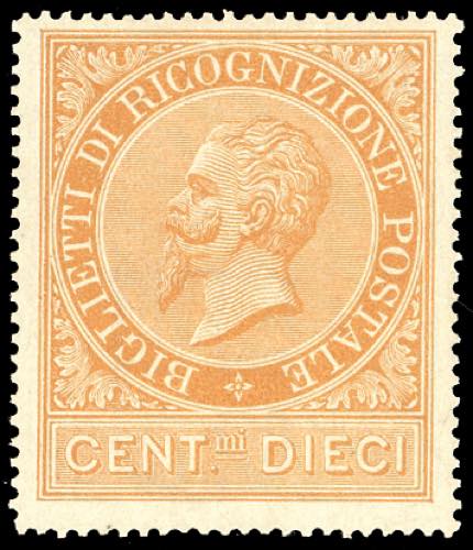 1874 - 10 cent. ocra arancio (1), ... 