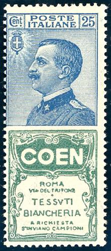 1924 - 25 cent. Coen (5), gomma ... 