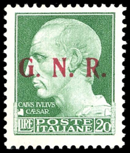 1943 - 20 lire soprastampa G.N.R. ... 