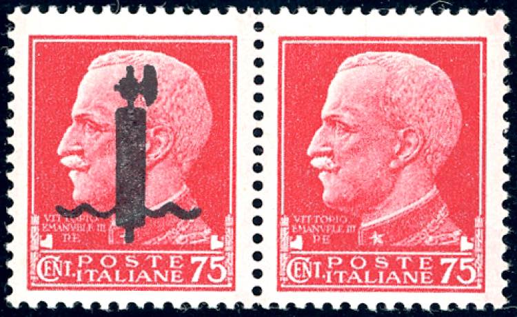 1944 - 75 cent. soprastampa fascio ... 