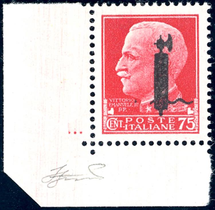 1944 - 75 cent. soprastampa fascio ... 