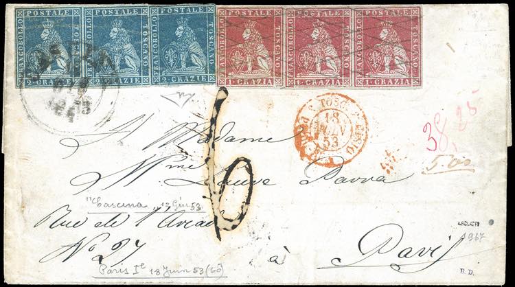 TOSCANA-FRANCIA 1853 - 1 crazia ... 