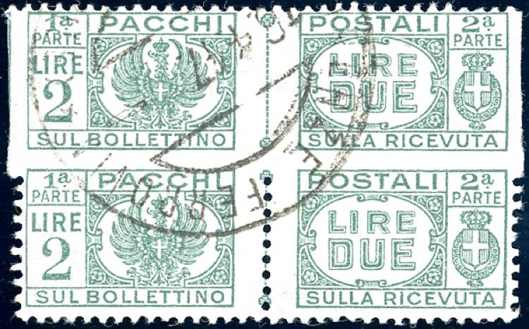 PACCHI POSTALI 1946 - 2 lire ... 