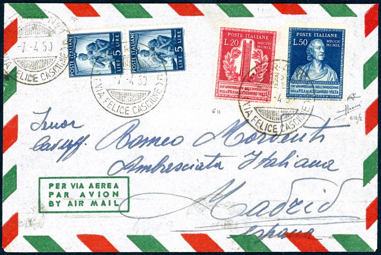 1950 - 50 lire Volta, dent. 13 1/4 ... 