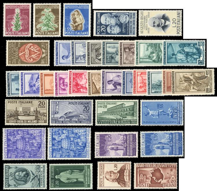 1950 - Annata completa di posta ... 