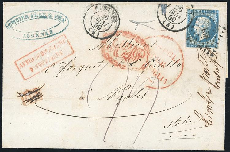 NAPOLI-FRANCIA 1859 - 20 cent. ... 