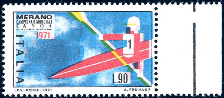 1971 - 90 lire Canoa, colori ... 