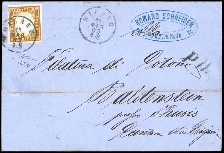 REGNO DITALIA-SVIZZERA 1863 - 10 ... 