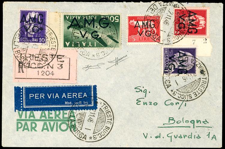 POSTA AEREA 1946 - 50 lire, ... 