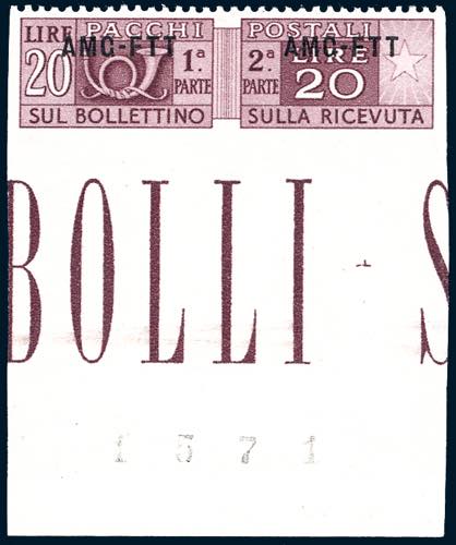 PACCHI POSTALI 1949 - 20 lire, ... 