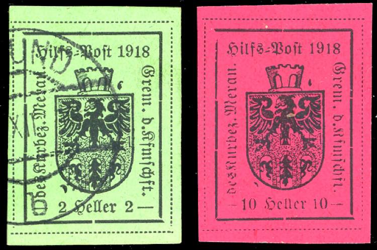 MERANO 1918 - 2 h. verde chiaro, ... 