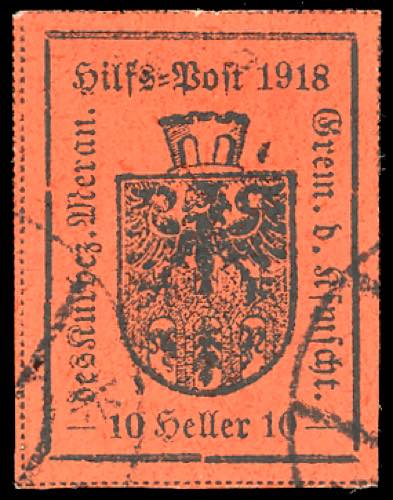 MERANO 1918 - 10 h. rosso mattone, ... 